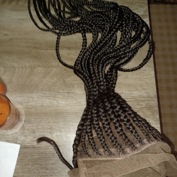 Full lace Medium size cornrow beautiful African braid Nigerian lace front wig - Picture 13 of 13